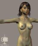 Virtual 3d modello nudo ragazza